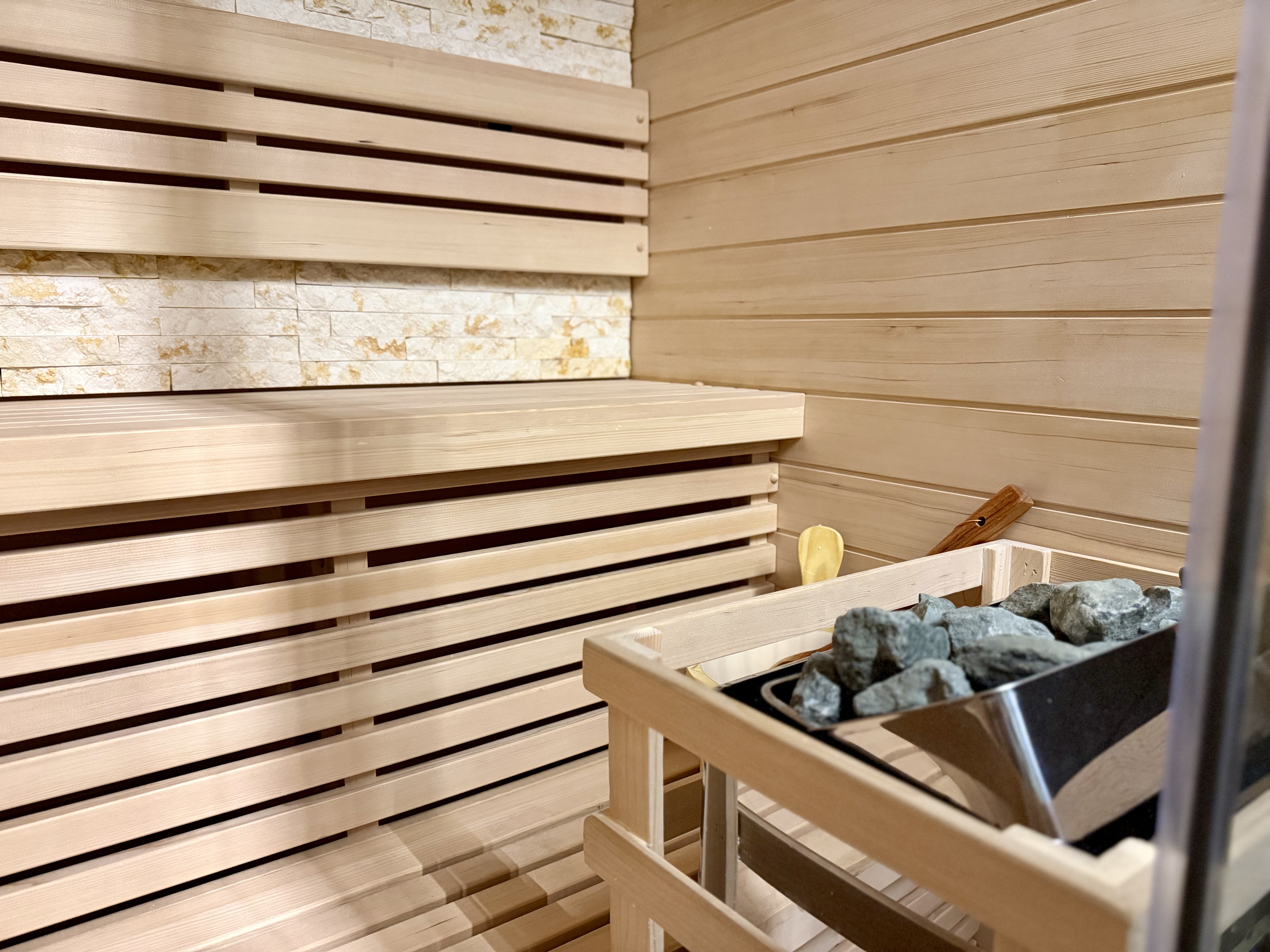 Inside the Recovery Pod sauna